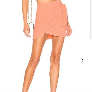 Lovers + Friends Kloss Mini Skirt Orange size sm